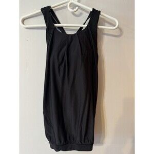Lululemon Black Nouveau Limits Strappy Bra Tank Top Size 4 Workout Athletic